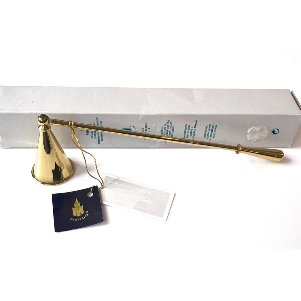 NEW Partylite CANDLE SNUFFER Solid Brass Vintage 1990’s Chatham BOX N6035